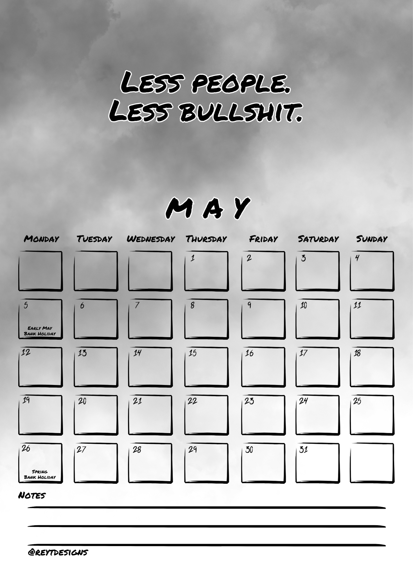 2025 Sweary Wall Calendar