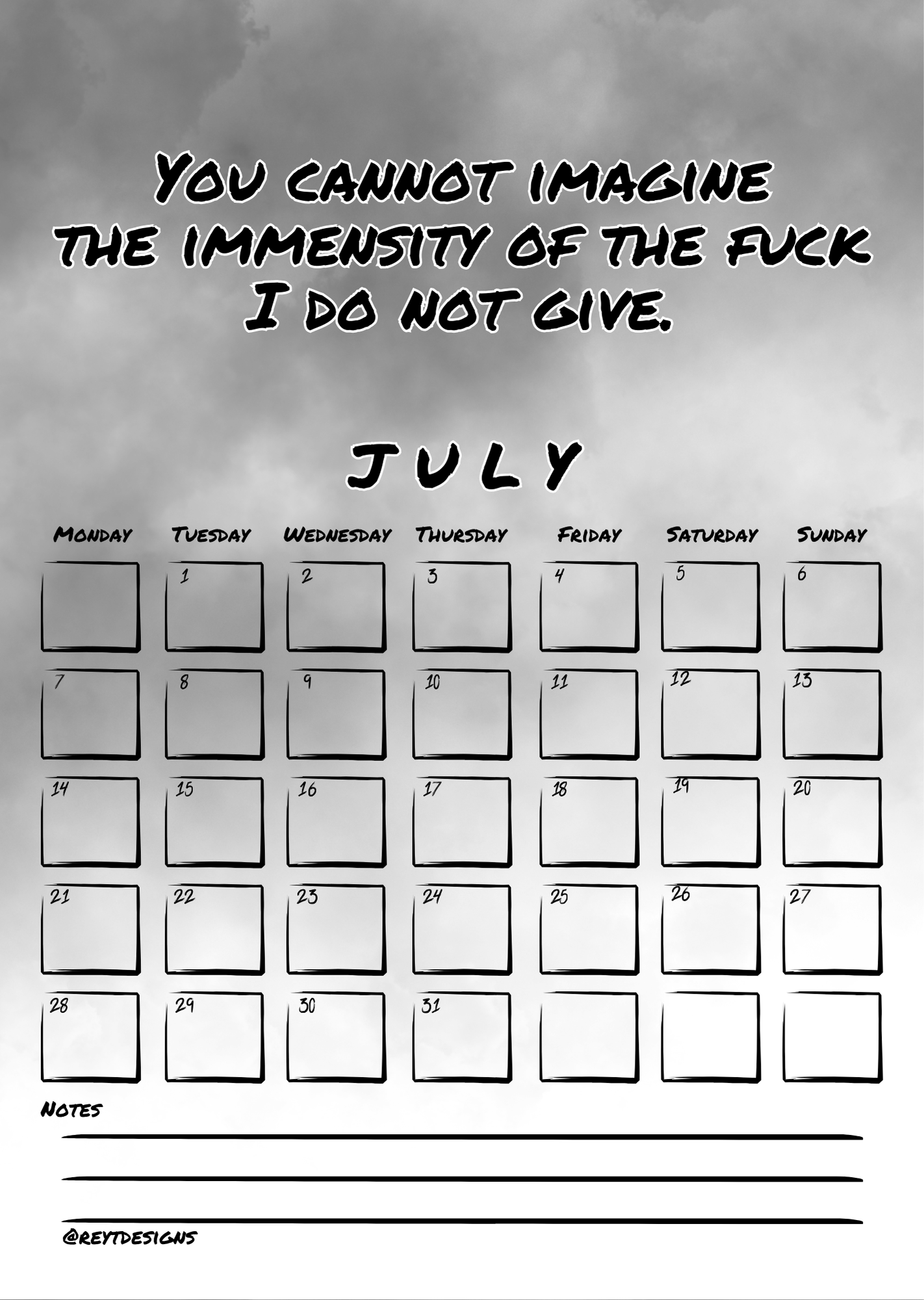 2025 Sweary Wall Calendar