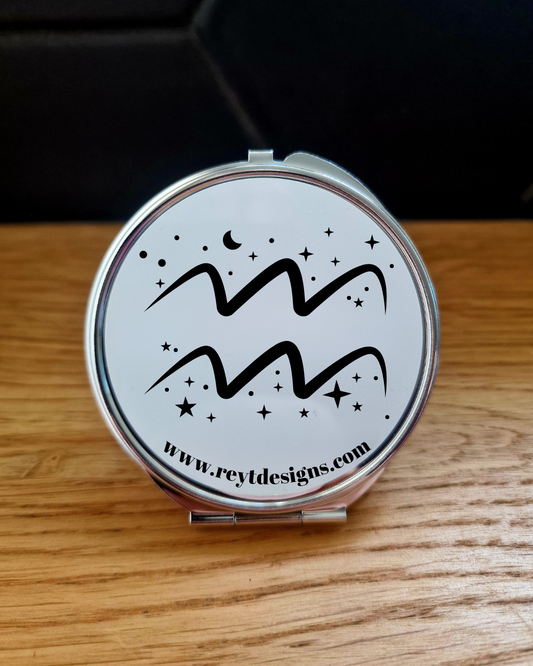 Elegant Zodiac Sign - Compact Mirror