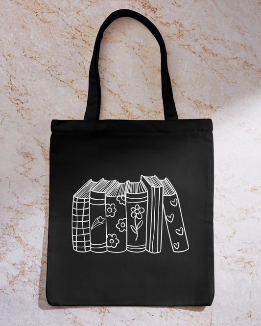 Books - Black Tote Bag