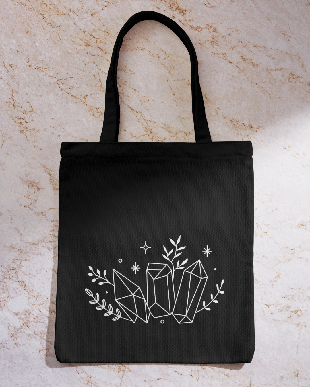 Crystals - Black Tote Bag