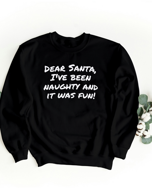 Dear Santa, I've been naughty and it was fun - Christmas Jumper