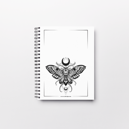 Goth moth - Lined Notebook