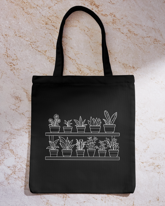 Plant pots  - Black Tote Bag