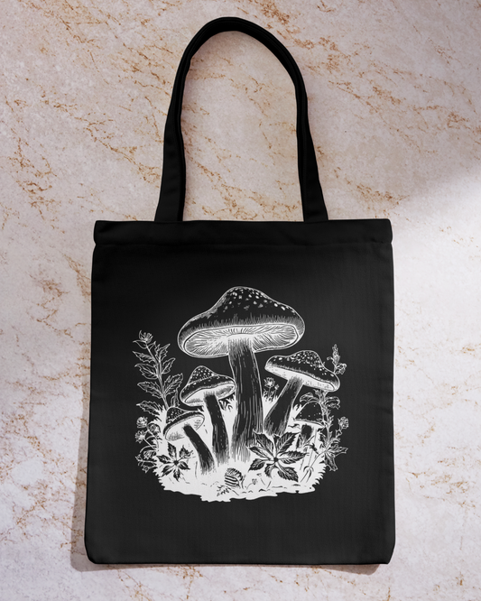 Wild mushrooms - Black Tote Bag